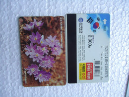 KOREA   USED CARDS  PLANTS FLOWERS - Flowers