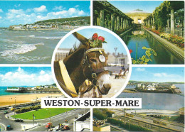 SCENES FROM WESTON-SUPER-MARE, SOMERSET, ENGLAND. UNUSED POSTCARD   Zf3 - Weston-Super-Mare