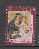 Timbres Oblitérés Du Vatican 2002, N°1250 YT, Tableau: La Madone De La Basilique St Pierre, Vierge à L'enfant Jésus - Usados