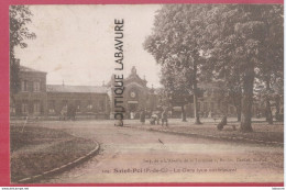 62 - SAINT POL--La Gare (vue Exterieure )animé - Saint Pol Sur Ternoise