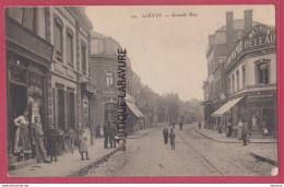 62 - LIEVIN---Grande Rue--commerces--animé - Lievin