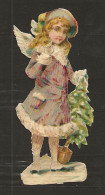 Découpis Gaufrée Ange Année 1900 - Anges