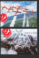 2006  Snowbirds Plane Accrobatics Team  - Set Of 2 Cards - 1953-.... Règne D'Elizabeth II
