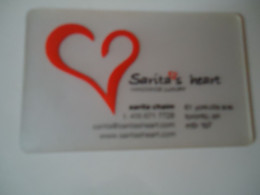 GREECE   CARDS  SANITAS HEART   TRANSPARENT  2 SCAN - Pubblicitari