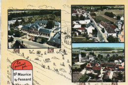 SAINT MAURICE SUR FESSARD VUE GENERALES AERIENNES CPSM 10X15 TBE - Ouzouer Sur Loire