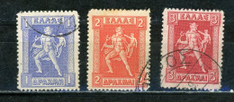 GRECE - HERMES  - N° Yvert 189+190+191 Obli. - Usati