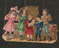 Découpis Gaufrée Enfant Jouant Année 1900 - Ragazzi