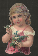 Découpis Gaufrée Jeune Fille Année 1900 - Enfants