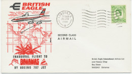 GB 1968 First Flight British Eagle (BE - Existed From 1948 To 1968) With Boeing 707 Jet "LONDON - NASSAU, BAHAMAS" - Covers & Documents