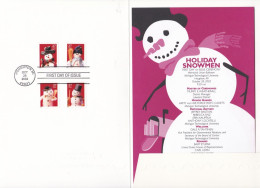 Holiday Snowmen - First Day Of Issue / Song FROSTY The SNOWMAN - Lettres & Documents
