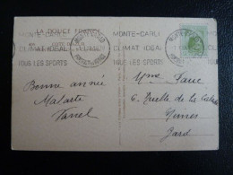 JR1 - Monaco YT 77 Seul Sur Carte Postale - Lettres & Documents