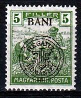 1919 - Romanian Occupation In Hungary  Mi No  28 I  LES SACKER - Foreign Occupations