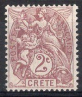 CRETE Timbre-poste N°2* Neuf Charnière TB Cote : 3€00 - Gebruikt