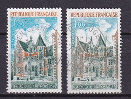 FRANCE - Clos Lucé à  Amboise République En Ocre-jaune, Impression Maculée + Cadre Inférieur Brisé, Impression Maculée - Used Stamps