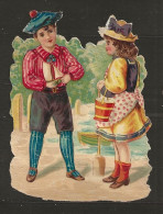 Découpis Gaufrée Jeune Enfant Année 1900 - Kinderen