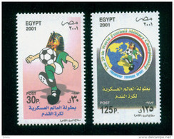 EGYPT / 2001 / SPORT / FOOTBALL / WORLD MILITARY FOOTBALL CHAMPIONSHIP / TUT ANKH AMUN / MAP / FLAG / MNH / VF - Nuevos