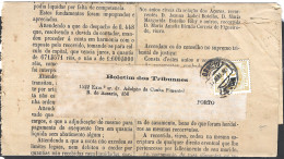 1890 Boletim Dos Tribunais Remetido De Lisboa Para O Porto (18.05.90), Com Selo De 2 ½ Reis, MF48 - Autres & Non Classés