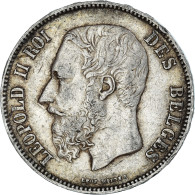 Monnaie, Belgique, Leopold II, 5 Francs, 5 Frank, 1873, TB+, Argent, KM:24 - 5 Francs