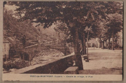 CPA 48 - PONT DE MONTVERT - Centre Du Village , Le Pont - TB PLAN Cours D'eau + Place Arbres Magasins - Le Pont De Montvert