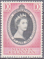 MALAYA--KELANTAN   SCOTT NO 71  MINT HINGED  YEAR 1953 - Kelantan