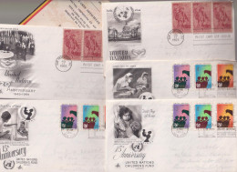 Lot 5 Enveloppes Premier Jour Nations Unies 1967 - 1961-1970