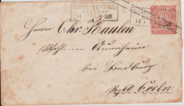 1868 - ALLEMAGNE Du NORD - ENVELOPPE ENTIER POSTAL CACHET RECTANGULAIRE De MINDEN I.WESTFALEN BAHNHOF (GARE) - Postal  Stationery