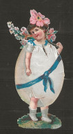 Découpis Gaufrée Oeuf De Paques Année 1900 - Easter