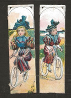 Découpis Gaufrée Enfants Faisant Du Velo Année 1900 - Ragazzi