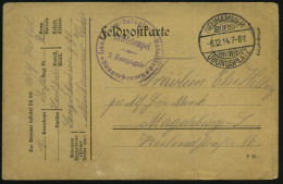 NEUHAMMER/ (QUEIS)/ ÜBUNGSPLATZ 1914 (6.12.) 1K-Gitter = Hauspostamt Truppenübungsplatz + Viol. 1K-HdN: Landsturm-Infant - 1. Weltkrieg