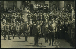 München 1922 (21.8.) 3 Verschiedene S/w.-Foto-Ak.: Von Hindenburg In Uniform In München, Sign. Spiessl (Hindenbg. Und Ve - Sonstige & Ohne Zuordnung