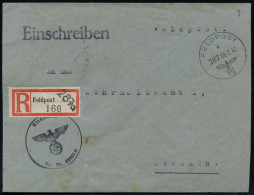 DEUTSCHES REICH 1942 (6.9.) 1K: FELDPOST/a/287 = Feldpostamt 88, 18. Panzer-Div. + Provis. RZ: Feldpost 287 A + Viol. 1K - WW2