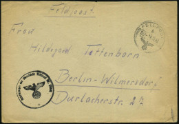 DEUTSCHES REICH 1942 (19.10.) 1K: FELDPOST/b/--- + Schw. 1K-HdN: ..Feldpost Nr. 35879 = 1. Sanitäts-Komp. 376 , Rs. Hs.  - WW2