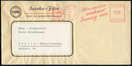 ÖSTERREICH 1959 (19.5.) AFS Francotyp Mit Doppel-Werbung: WIEN 62/SASCHA/VERLEIH/Man Müsste/nochmal/zwanzig Sein , Regie - Kino