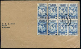 U.S.A. 1933 (9.12.) 3 C. "II. BYRD-Antarktis-Expedition" , Reine MeF: 8 Stück , 2x Stummer OvalSt (= Washington DC) Inl. - Antarktis-Expeditionen