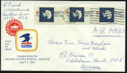 U.S.A. 1981 (11.7.) 8 C. "10 Jahre Antarktis-Abkommen", Reine MeF: 3 Stücl , Sauber Gest. Übersee-Bf. (Mi.1041 MeF) - AN - Antarctic Expeditions