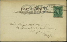 U.S.A. 1904 (6.7.) MWSt.: ST. LOUIS, MO/WORLD'S/FAIR/ ST. LOUIS + Ma.AS: BINGHAMPTON/N.Y./ RECEIVED Zusammen Auf Bedarfs - Other & Unclassified