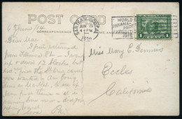 U.S.A. 1914 (6.6.) Flaggen-MWSt.: SAN FRANCISCO, CAL/ WORLD'S/PANAMA PACIFIC/EXPOSITION/1915 Auf Passender EF 1 C. Panam - Andere & Zonder Classificatie