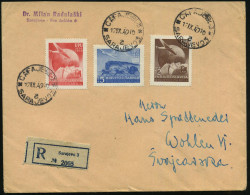 JUGOSLAWIEN 1949 (12.9.) "75 Jahre UPU", Kompl.Satz , Sauber Gest. (SARAJEVO 3) + Blauer, Lateinischer RZ: Sarajevo 3, A - UPU (Universal Postal Union)