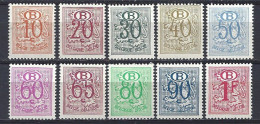 (BL10)   Cob S 47/56, 10 Valeurs Services  ** - Mint