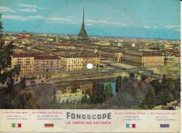 TURIN TORINO Carte-disque 78 Tours Fonoscope 21x15 Cms - Objets Dérivés