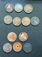 2 Cent (koper) Leopold I - 7 Stuks 1846+1856+1861+1862+1863+1864+1865 +5 Stuks Slecht - 2 Cent