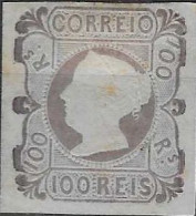 Reimpressões De 1863 * 1853 – D. Maria II. MF4 100 Reis, Lilás, Com Três Margens Normais E Uma Curta. Valor De Cat 400+€ - Unused Stamps