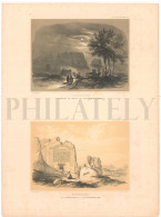 1838, LABORDE: "VOYAGE DE L'ASIE MINEURE" LITOGRAPH PLATE #28. ARCHAEOLOGY / TURKEY / ANATOLIA / DUZCE / DOGANLI - Archaeology
