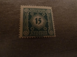 Osterreich - 15 Kronen - Vert - Non Oblitéré - Année 1918 - - Steuermarken