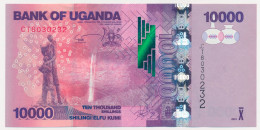 UGANDA 10000 SHILLINGS P-52g Independence Monument (Kampala), Waterfall - Banana Trees 2021 UNC - Ouganda