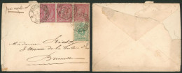 émission 1884 - N°45 Et 46 X3 Sur Petite L. En Expres + Cachet Spécial "Bruxelles (ministère)" > Bruxelles - 1884-1891 Leopoldo II