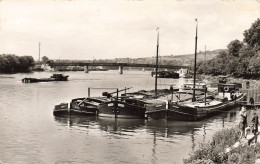 FRANCE - Conflans Sainte Honorine - Bords De Seine - Le Pont - Barques - Carte Postale Ancienne - Conflans Saint Honorine