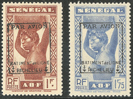 ** Richelieu. Sur Sénégal. Nos 6, 7. - TB - Military Airmail