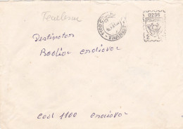 AMOUNT 2, CRAIOVA, MACHINE PRINTED INK STAMPS ON COVER, 1991, ROMANIA - Cartas & Documentos