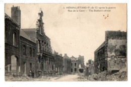 10181-ZE-62-HENIN-LIETARD Après La Guerre-Rue De La Gare - Henin-Beaumont